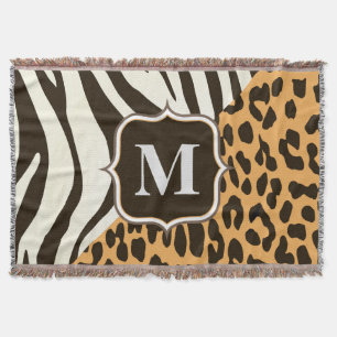 Leopard and Zebra Throw Blanket