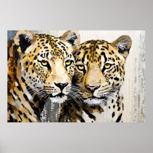 Leopard Animal Art Decor Paint Mosaic 