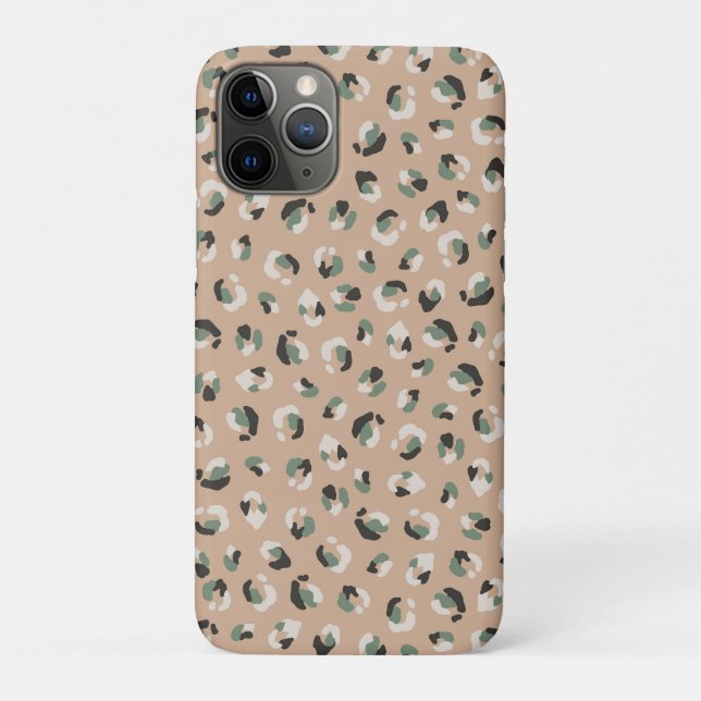 Leopard Animal Beige Modern Case-Mate iPhone Case (Back)