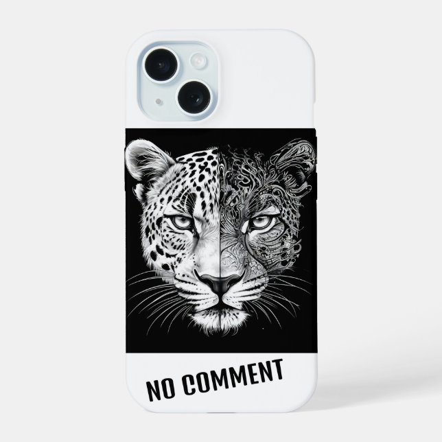 Leopard animal iPhone 15 case (Back)