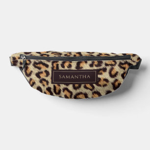 Leopard Animal Pattern Custom Name Bum Bags