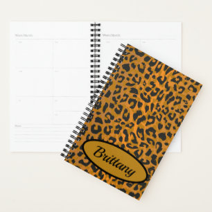 Leopard Animal Print Art Personalised Planner