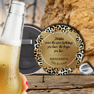 Leopard Animal Print Birthday Bottle Opener