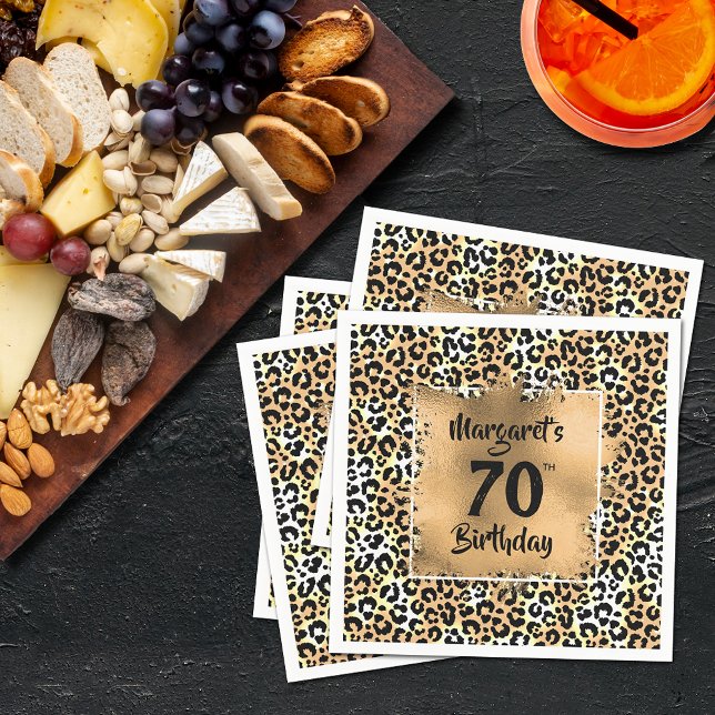 Leopard Animal Print Birthday Napkin (Creator Uploaded)