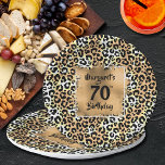 Leopard Animal Print Birthday Paper Plate<br><div class="desc">Chic gold faux foil design over a stylish leopard print pattern and ANY AGE birthday on these elegant paper plates. MATCHING invitations and more items in our store.</div>