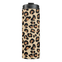 Leopard Animal Print, Black, Brown and Tan