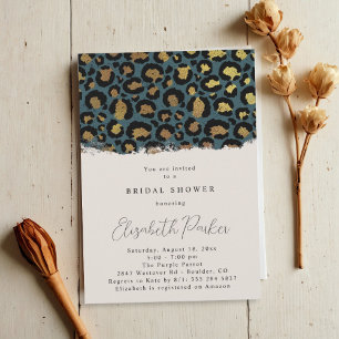 Leopard Animal Print Bridal Shower Invitation