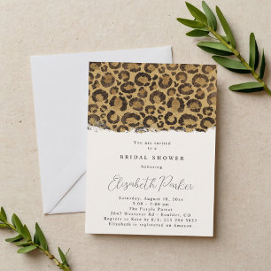 Leopard Animal Print Bridal Shower Invitation