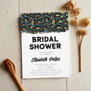 Leopard Animal Print Bridal Shower Invitation