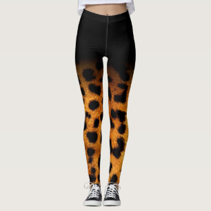 *~*  Leopard Animal Print & Brown & Black Leggings