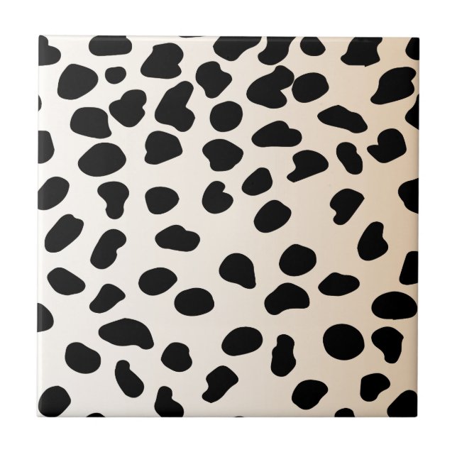 Leopard animal print ceramic tile (Front)