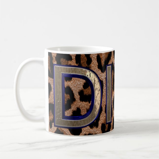 Leopard Animal Print Diva quote Mug (Left)