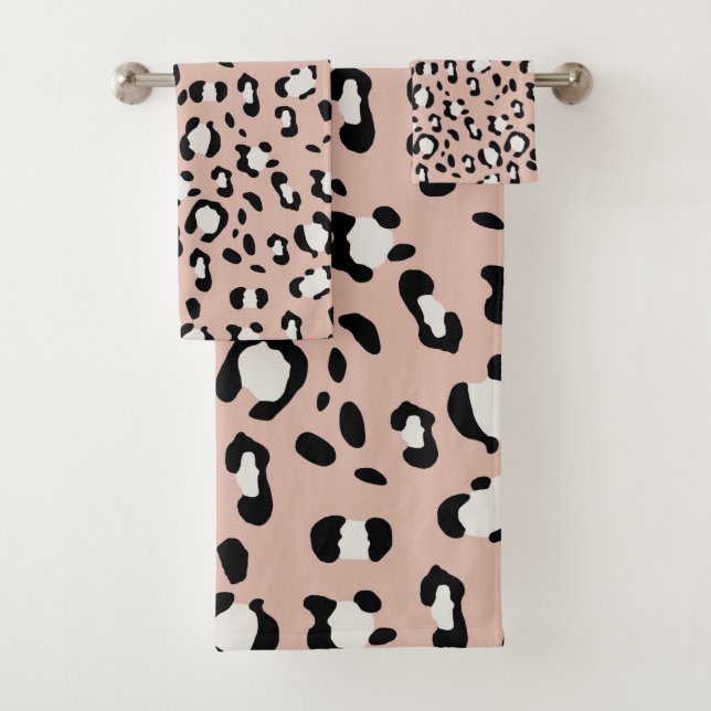Leopard Animal Print Glam #12 Bath Towel Set (Insitu)