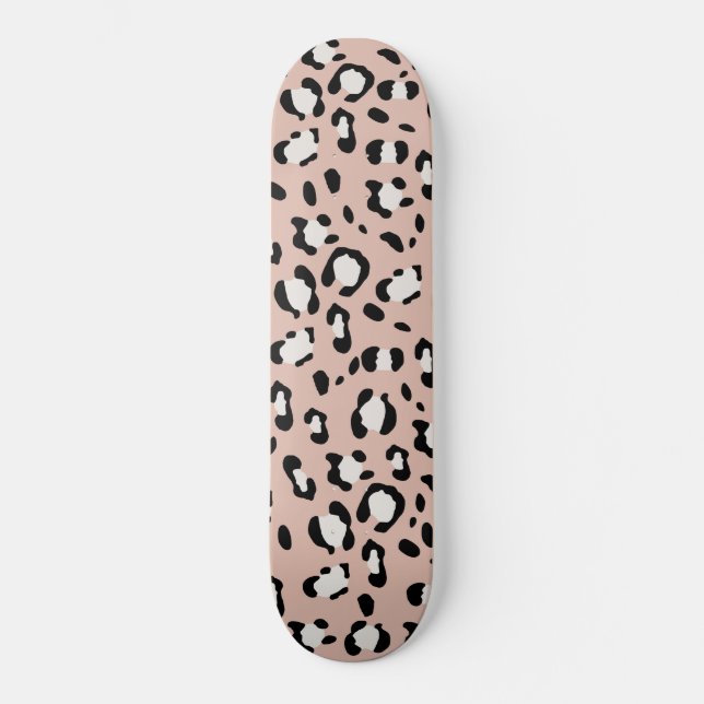 Leopard Animal Print Glam #12 Skateboard (Front)