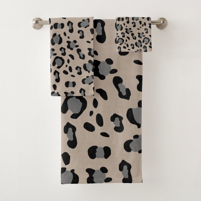 Leopard Animal Print Glam #15 Bath Towel Set (Insitu)
