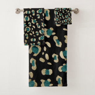 Leopard Animal Print Glam #5 Bath Towel Set