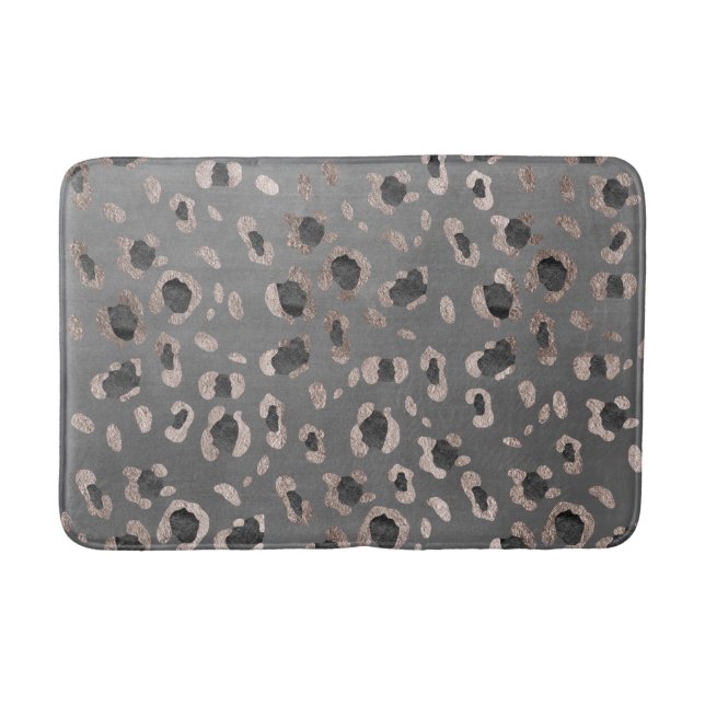 Leopard Animal Print Glam #6 Bath Mat (Front)