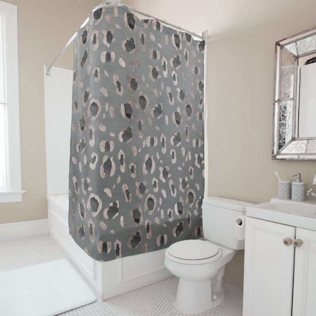 Leopard Animal Print Glam #6 Shower Curtain (In Situ)