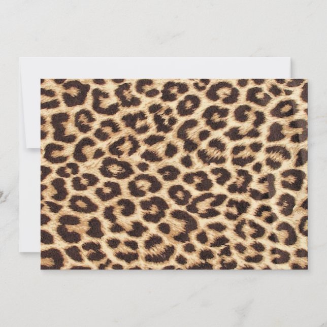 Leopard / Animal  Print Invitation (Front)