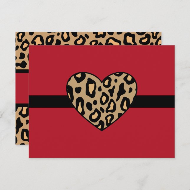 Leopard Animal Print Invitations (Front/Back)