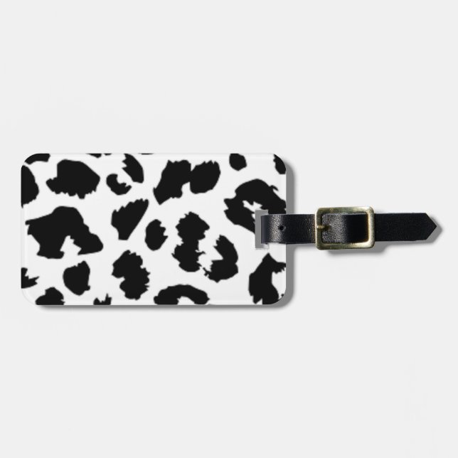 LEOPARD ANIMAL PRINT LUGGAGE TAG (Front Horizontal)