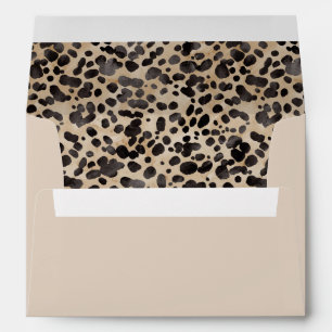 Leopard Animal Print Modern Bridal Shower  Envelope