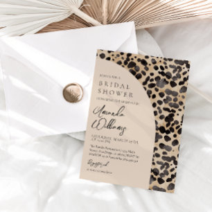 Leopard Animal Print Modern Bridal Shower Invitation
