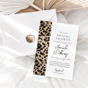 Leopard Animal Print Modern Bridal Shower  Invitation