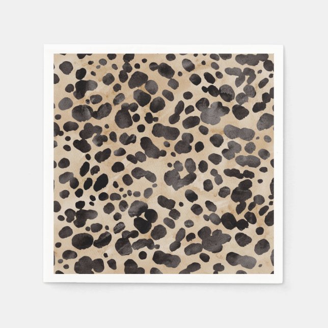 Leopard Animal Print Modern Bridal Shower  Napkin (Front)