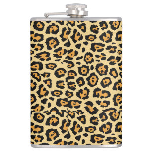 Leopard Animal Print Pattern-25560 Hip Flask