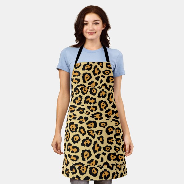 Leopard Animal Print Pattern Apron (Worn)