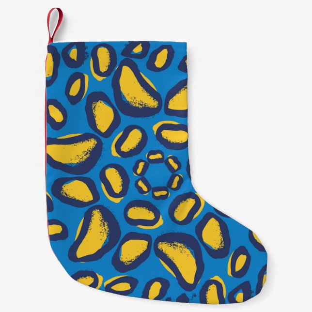 Leopard animal print pattern small christmas stocking (Front)