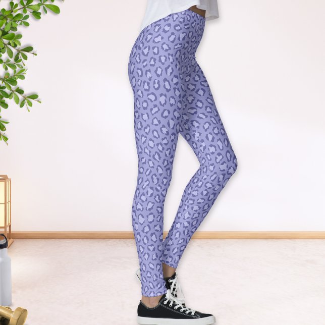 Leopard Animal Print Periwinkle Purple Leggings (Creator Uploaded)