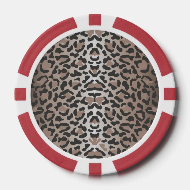 Leopard Animal Print - Poker Chips (Front)