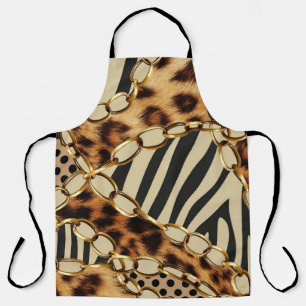 Leopard Animal Print Seamless Pattern Apron