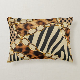 Leopard Animal Print Seamless Pattern Decorative Cushion
