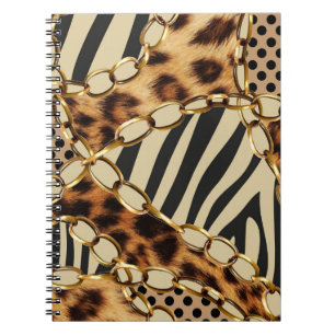 Leopard Animal Print Seamless Pattern Notebook