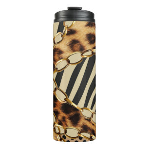 Leopard Animal Print Seamless Pattern Thermal Tumbler
