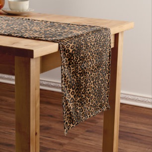 Leopard Animal Print Short Table Runner