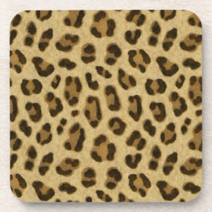 Leopard Animal Print Skin Pattern Coaster