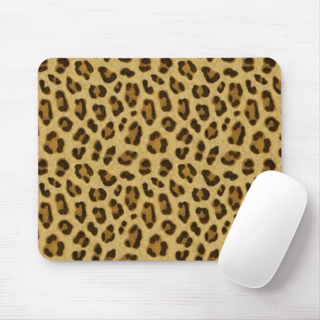 Leopard Animal Print Skin Pattern Mouse Pad (With Mouse)
