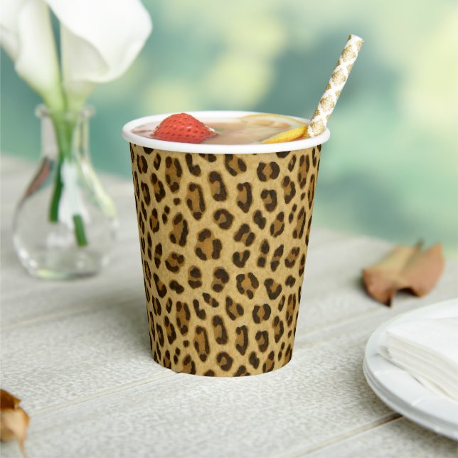 Leopard Animal Print Skin Pattern Paper Cups (Insitu)