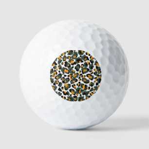 Leopard Animal Print Texture Background Golf Balls