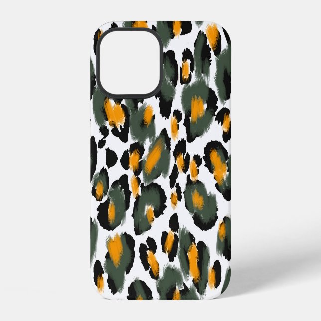 Leopard Animal Print Texture Background iPhone Case (Back)