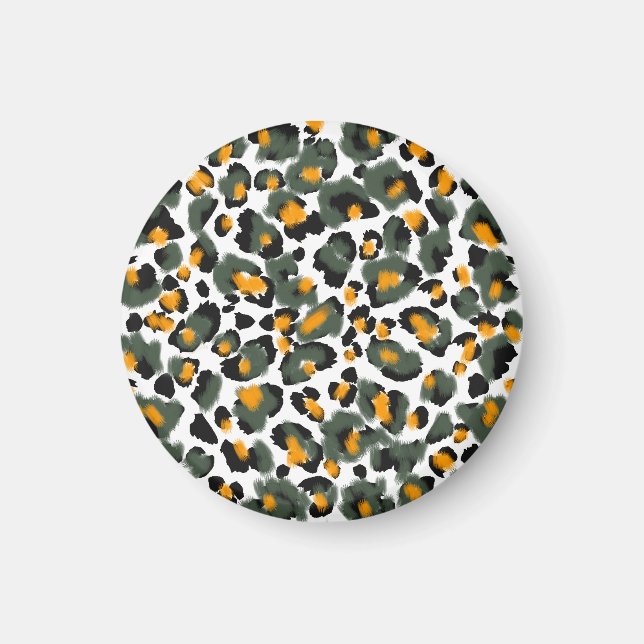 Leopard Animal Print Texture Background Magnet (Front)