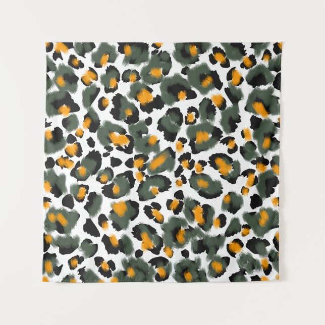Leopard Animal Print Texture Background Tapestry (Front)