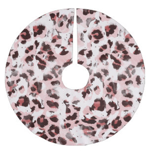 Leopard Animal Skin: Tie Dye Elegance. Brushed Polyester Tree Skirt