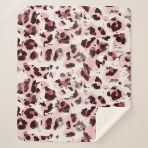 Leopard Animal Skin: Tie Dye Elegance. Sherpa Blanket