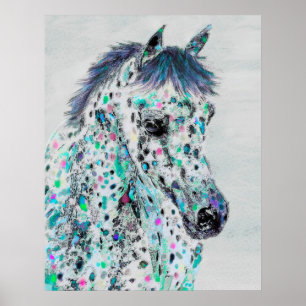 leopard appaloosa horse poster