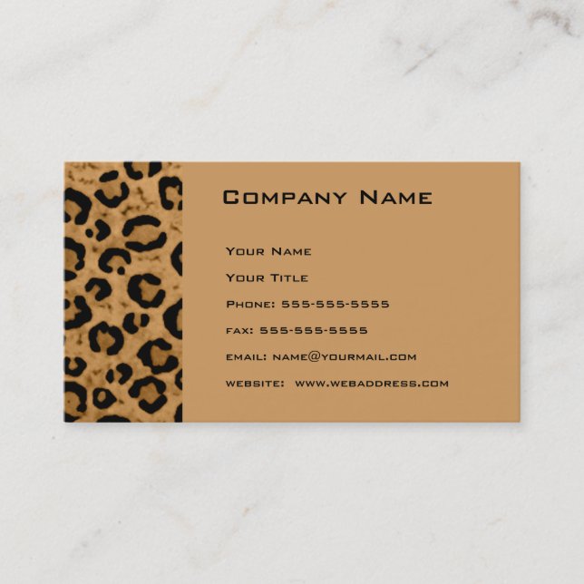 Leopard Appointment Reminder Card (Front)